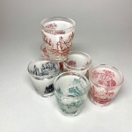 6 dekorativa snapsglas Retrolux antik