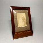 Porträttram Art Deco i trä och glas Retrolux antik