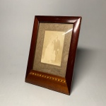 Porträttram Art Deco i trä och glas Retrolux antik