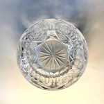 Rund vas i glas och svag kristall Retrolux antik