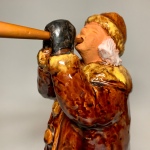 Truls och Åke Sandberg keramik figurin i lergods med horn av koppar Retrolux antik
