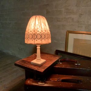 Bordslampa nattduksbord textil Retrolux antik