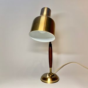 Retro Skrivbordslampa bordslampa mässing teak Retrolux antik