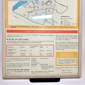 Utrymningsplan för Malmö Om kriget kommer 1961 Retrolux antik