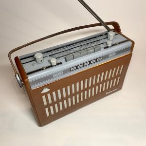 Transistor radio Monark läder Retrolux antik