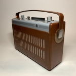 Transistor radio Monark läder Retrolux antik