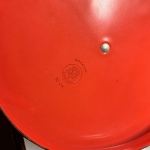 Kockums emalj 16 cm röd Retrolux antik