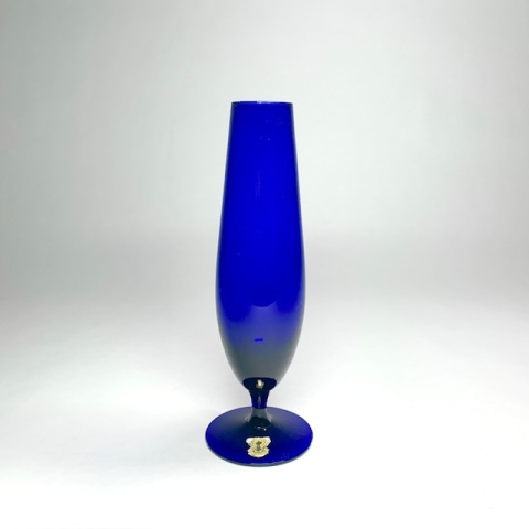 Skruf blå vas Retrolux antik