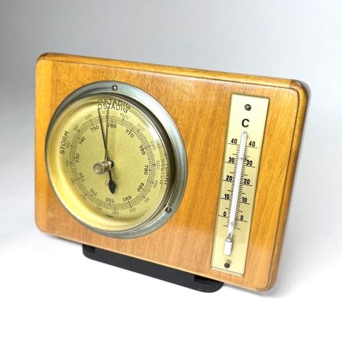 Genia barometer med termometer 1940-tal Retrolux antik