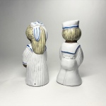 Sjöman med festmö figurin lergods elbogen BN Retrolux antik